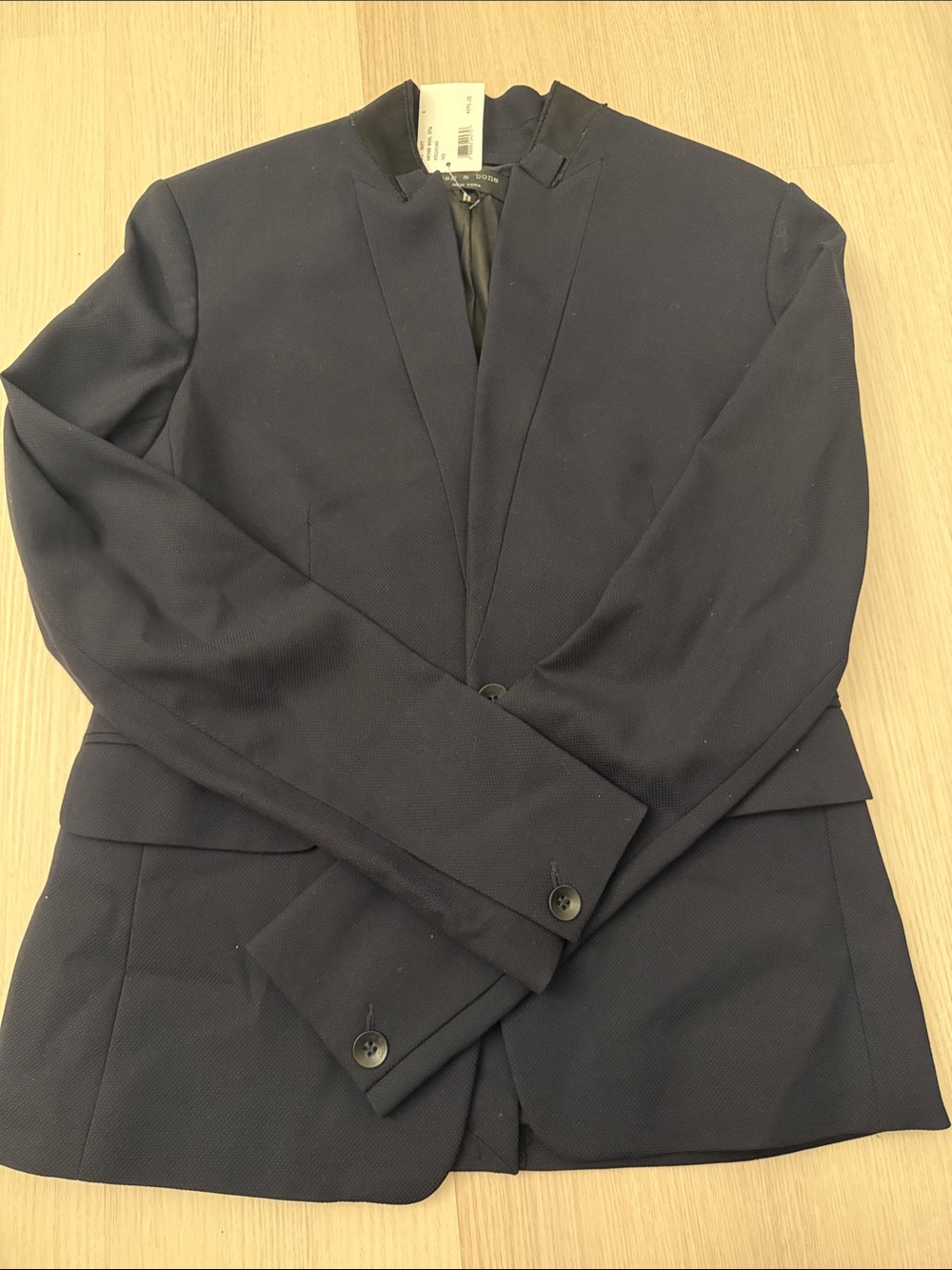 rag & bone Navy Single-Button Blazer